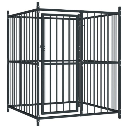 Chenil extérieur pour chiens 120 x 120 x 150 cm 