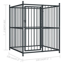 Chenil extérieur pour chiens 120 x 120 x 150 cm 