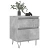 Tables de chevet 2 pcs gris béton 40x35x50 cm bois d’ingénierie 