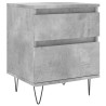 Tables de chevet 2 pcs gris béton 40x35x50 cm bois d’ingénierie 