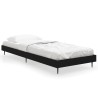 Cadre de lit sans matelas noir 75x190 cm bois ingénierie 