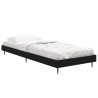 Cadre de lit sans matelas noir 75x190 cm bois ingénierie 