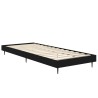 Cadre de lit sans matelas noir 75x190 cm bois ingénierie 