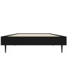Cadre de lit sans matelas noir 75x190 cm bois ingénierie 