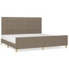 Cadre de lit sans matelas taupe 200x200 cm tissu 