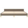Cadre de lit sans matelas taupe 200x200 cm tissu 