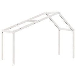 Lit superposé avec échelle et toit sans matelas blanc 90x190 cm 