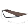 Lit de jardin Marron 200x90 cm Acier 