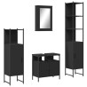 Ensemble de meubles salle de bain 4 pcs noir bois d'ingénierie 
