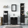 Ensemble de meubles salle de bain 4 pcs noir bois d'ingénierie 