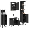 Ensemble de meubles salle de bain 4 pcs noir bois d'ingénierie 