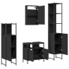 Ensemble de meubles salle de bain 4 pcs noir bois d'ingénierie 