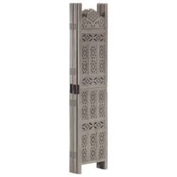 Cloison de séparation 5 panneaux Gris 200x165 cm Bois manguier 