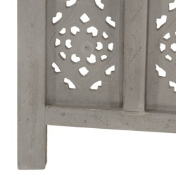 Cloison de séparation 5 panneaux Gris 200x165 cm Bois manguier 