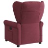 Fauteuil de massage inclinable électrique Rouge bordeaux Tissu 