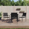 Ensemble à manger de jardin 5 pcs résine tressée acier 