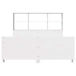 Cadre de lit sans matelas blanc 120x190 cm bois de pin massif 