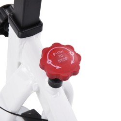 Vélo d'appartement avec capteurs de pouls Blanc et rouge 