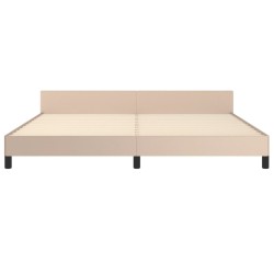 Cadre de lit sans matelas cappuccino 200x200 cm similicuir 