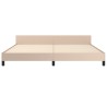 Cadre de lit sans matelas cappuccino 200x200 cm similicuir 