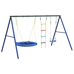 Jeu d'extérieur de balançoire échelle et balançoire soucoupe 