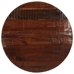 Dessus de table Ø 90x3,8 cm rond bois massif de récupération 