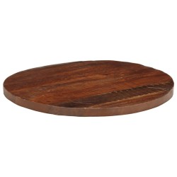 Dessus de table Ø 90x3,8 cm rond bois massif de récupération 