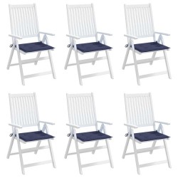 Coussins de palette lot de 6 bleu marine 50x50x4cm tissu oxford 