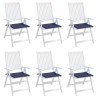 Coussins de palette lot de 6 bleu marine 50x50x4cm tissu oxford 