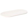 Dessus de table blanc 100x50x2,5 cm bois de pin massif ovale 