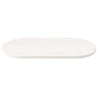 Dessus de table blanc 100x50x2,5 cm bois de pin massif ovale 
