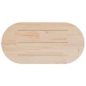 Dessus de table blanc 100x50x2,5 cm bois de pin massif ovale 