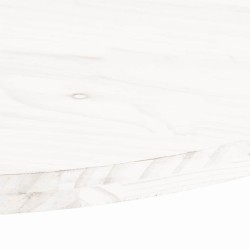 Dessus de table blanc 100x50x2,5 cm bois de pin massif ovale 