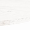 Dessus de table blanc 100x50x2,5 cm bois de pin massif ovale 