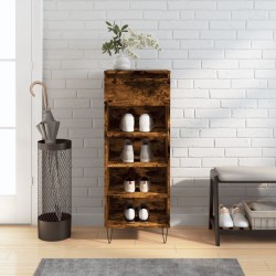 Armoire à chaussures Chêne fumé 40x36x105 cm Bois d'ingénierie 