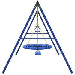 Jeu d'extérieur avec balançoire, trapèze et balançoire soucoupe 