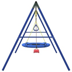 Jeu d'extérieur avec balançoire, trapèze et balançoire soucoupe 