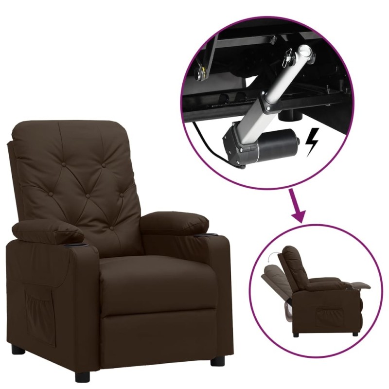 Fauteuil Marron Similicuir 