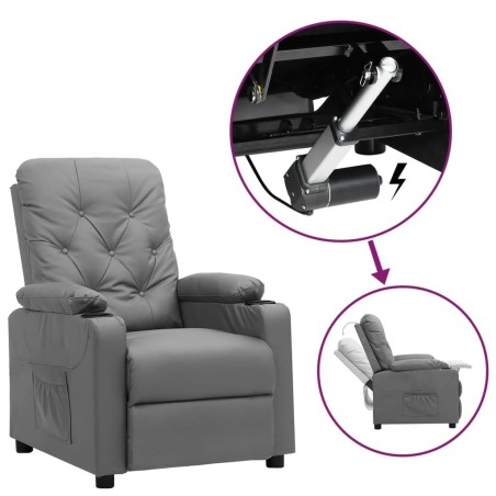 Fauteuil Gris Similicuir 