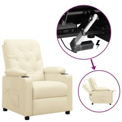 Fauteuil Crème Similicuir 