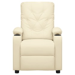 Fauteuil Crème Similicuir 