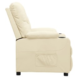 Fauteuil Crème Similicuir 