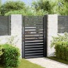 Portail de jardin verrouillable noir 100x150 cm aluminium 