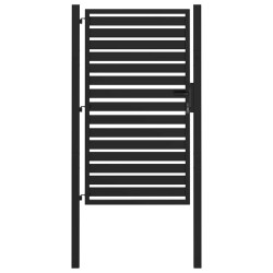 Portail de jardin verrouillable noir 100x150 cm aluminium 