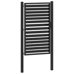Portail de jardin verrouillable noir 100x150 cm aluminium 
