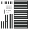 Portail de jardin verrouillable noir 100x150 cm aluminium 
