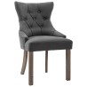 Chaises à manger lot de 2 gris tissu 
