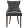 Chaises à manger lot de 2 gris tissu 