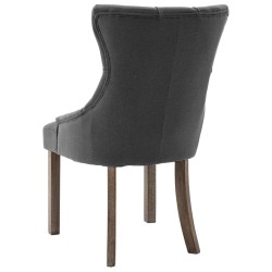 Chaises à manger lot de 2 gris tissu 