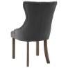 Chaises à manger lot de 2 gris tissu 